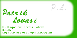 patrik lovasi business card